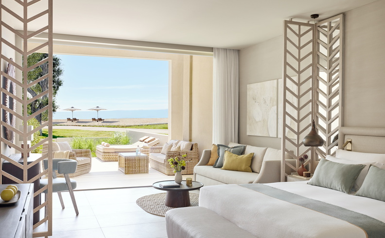 Tiara Holidays - Ikos Odisia - deluxe junior bungalow suite private garden sea view